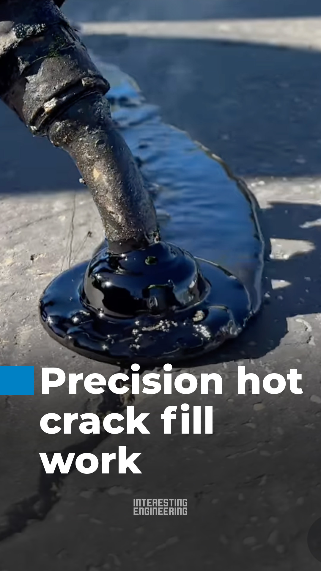 Hot asphalt crack sealing involves applying heated, rubberized bitumen ...