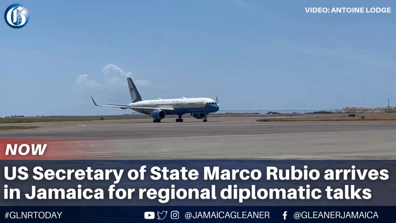A plane arriving on the tarmac in Jamaica, marking the start of a new U.S. immigration policy.