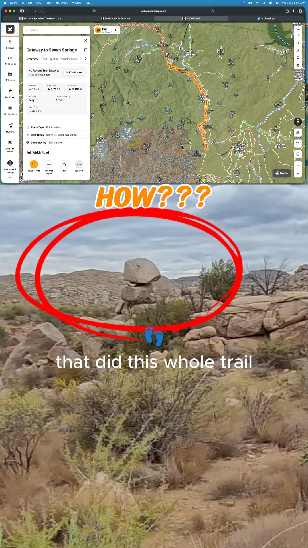 Here are highlights of all three trails we did highlighting a little ...