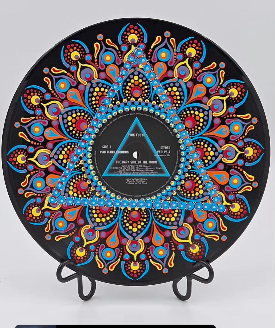 U.K. Solid Blue Triangle label A2/B2 matrices Dark Side of the