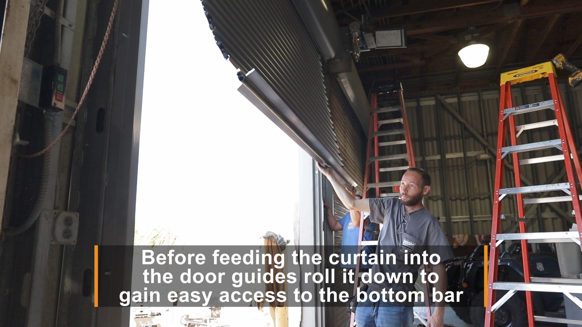 Installing an MC271 sensing edge on a rolling steel door is as easy as ...