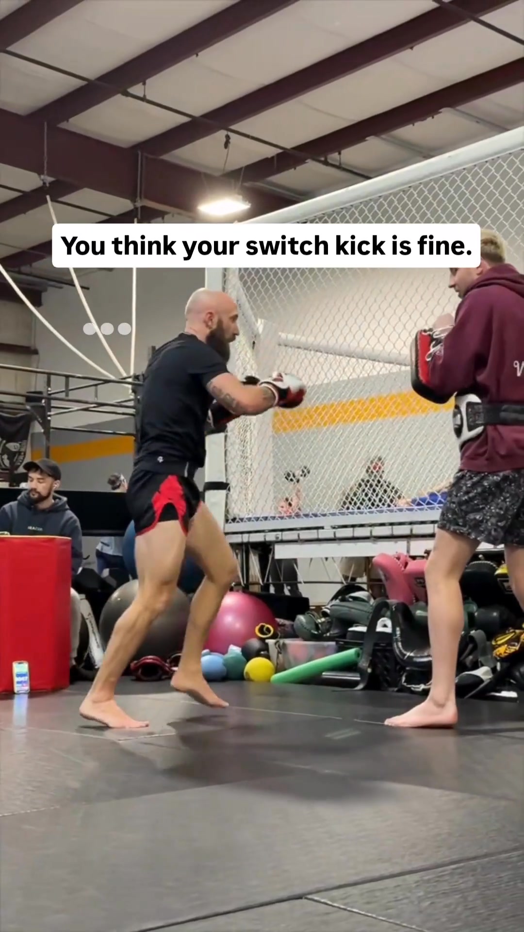 Most people mess up the switch kick because they hop instead of switch ...