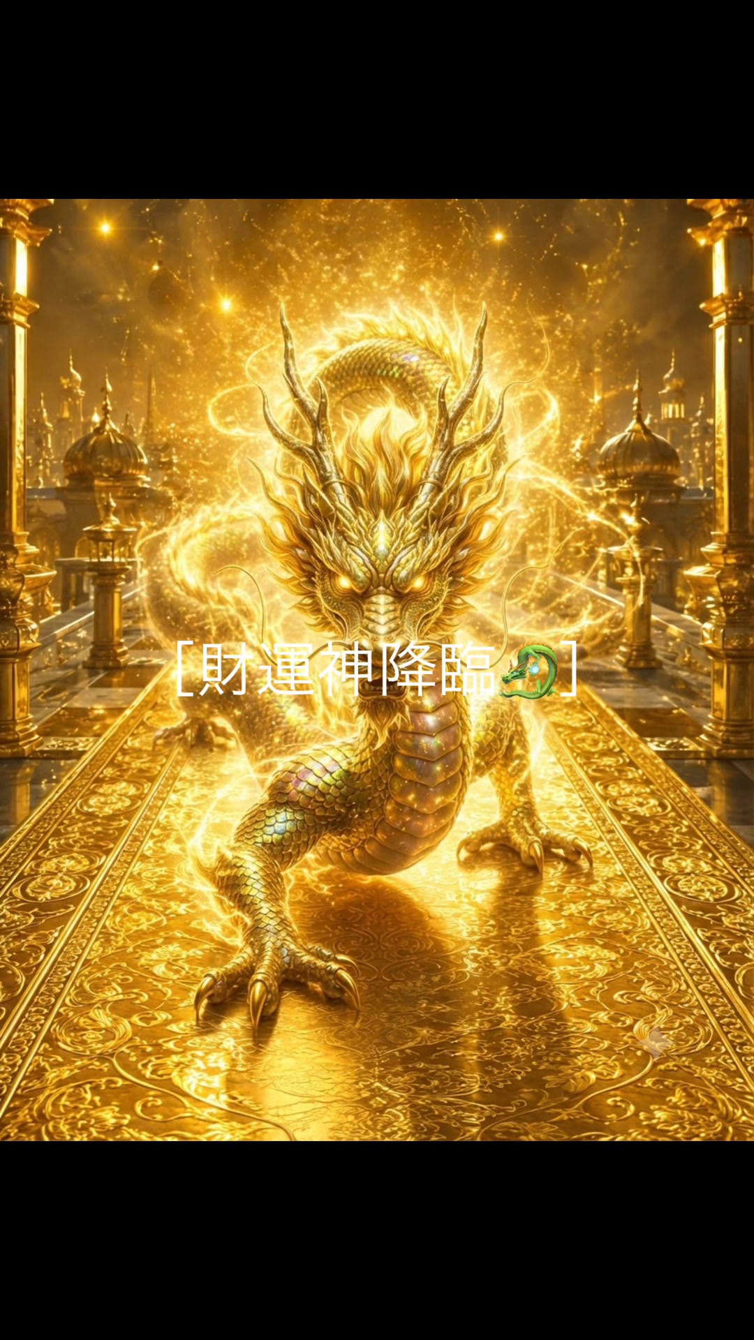 黄金色の神龍 昇龍する】 「ついに完成しました。黄金色に輝く龍神様