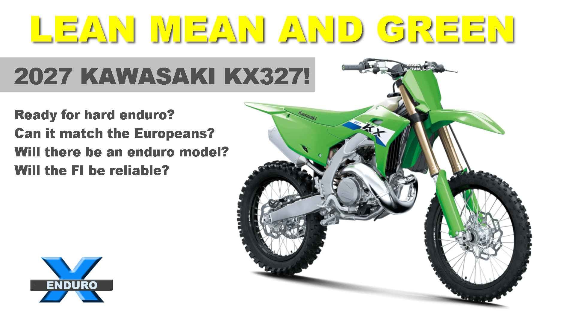 The new 2027 Kawasaki KX327! The Japanese enduro two-stroke many