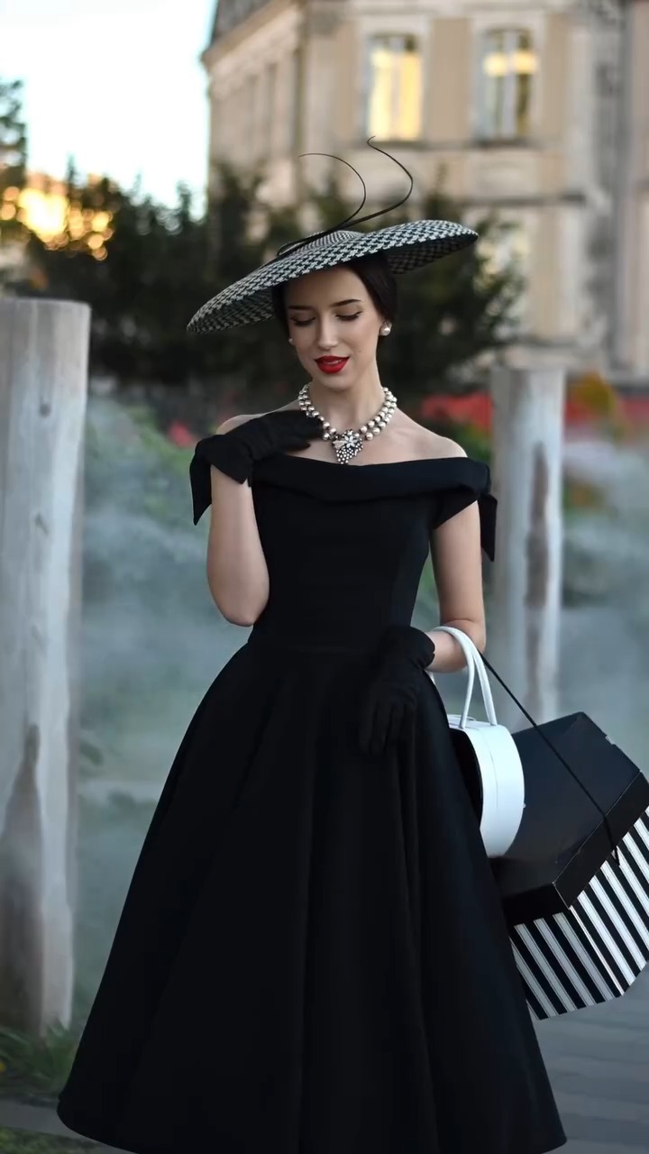 Café elegance, the Hepburn way ☕✨, Elizabeth looks effortlessly chic in our Hepburn Swing Dress — a beautifully feminine silhouette made for leisurely lunches, coffee dates and stylish afternoons in 