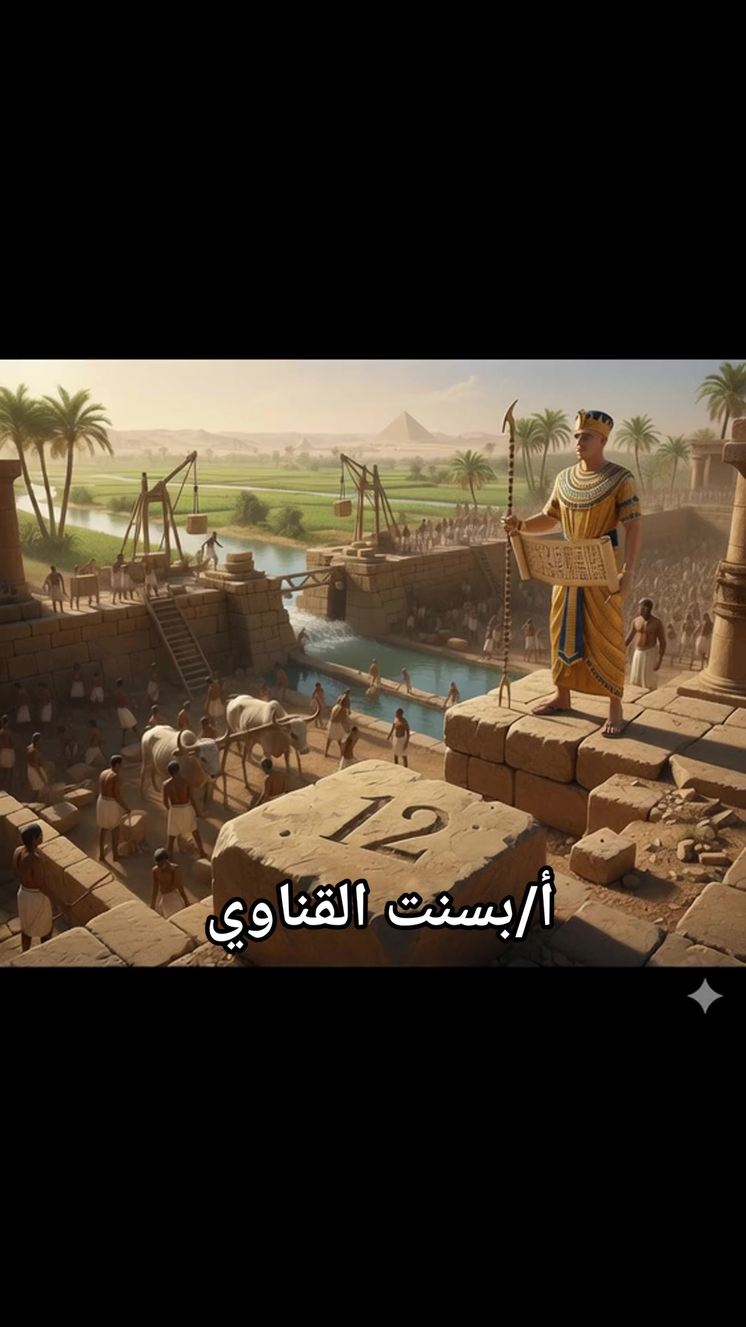 ملك عصره قدر ينفذ فيه سد يحمي مصر من فيضان النيل وقدر يخزن المياه🤫 عصر ...