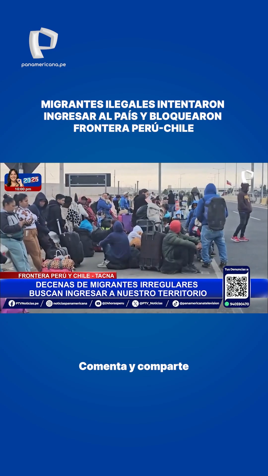 Migrantes varados bloquean vía en la frontera Perú–Chile. Decenas ...