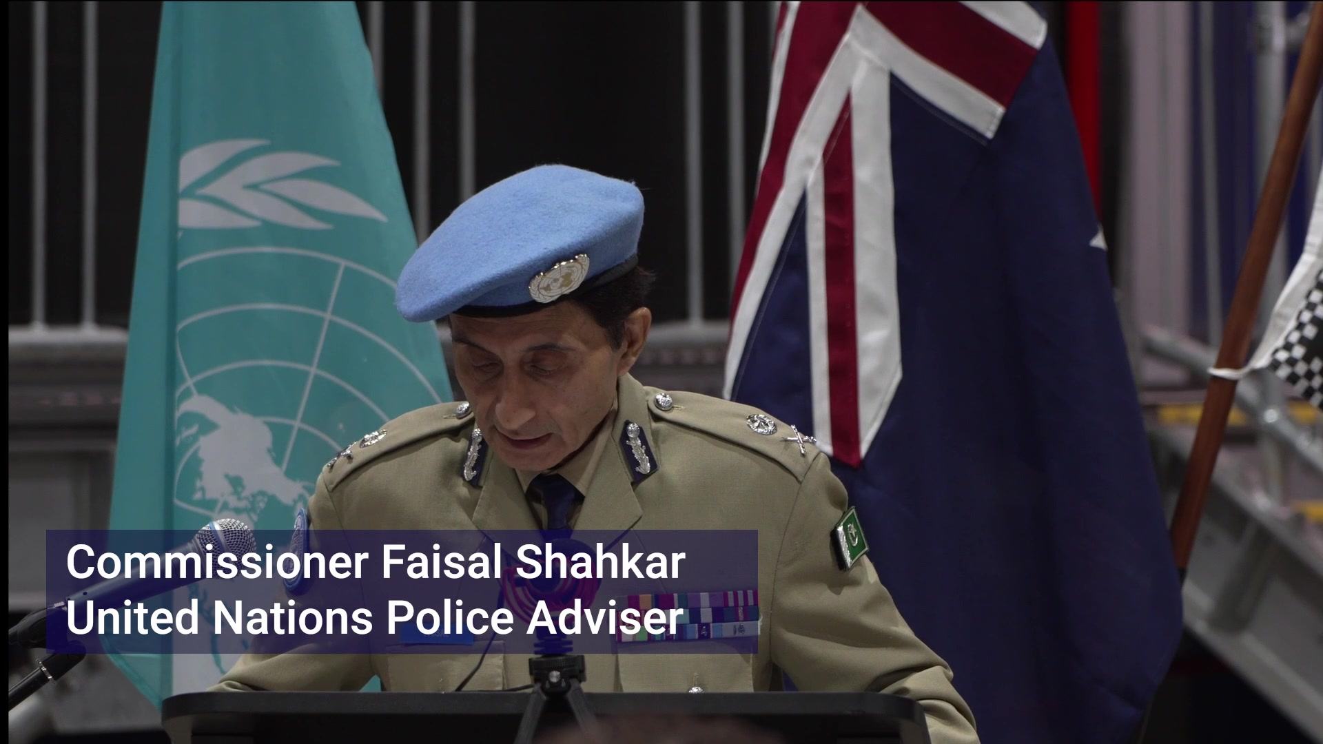 United Nations Police Adviser Faisal Shahkar and dignitaries from ...