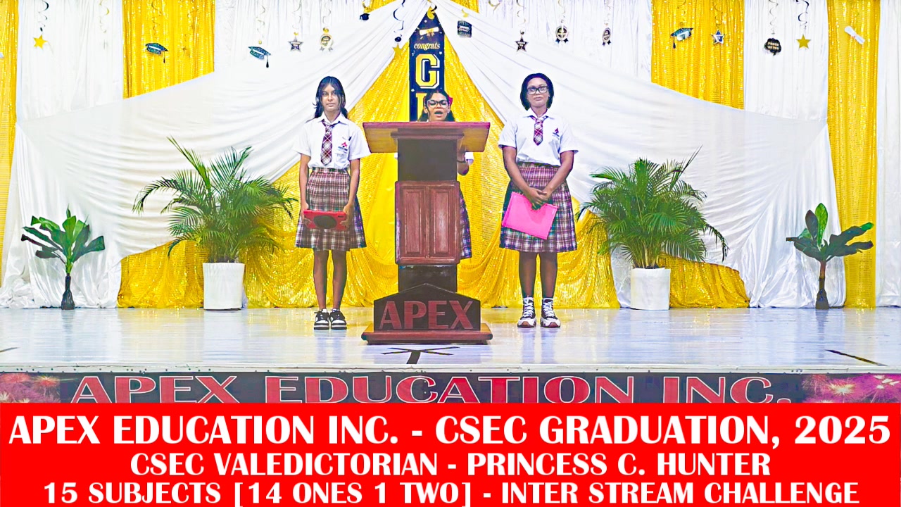 APEX EDUCATION INC. - CSEC GRADUATION, 2025 CSEC VALEDICTORIAN ...