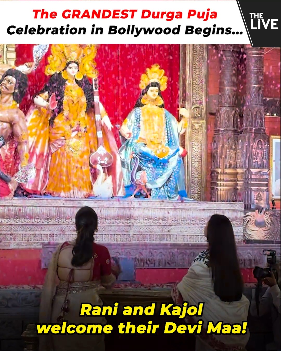 The GRANDEST Durga Puja Celebration in Bollywood Begins Kajol and Rani ...