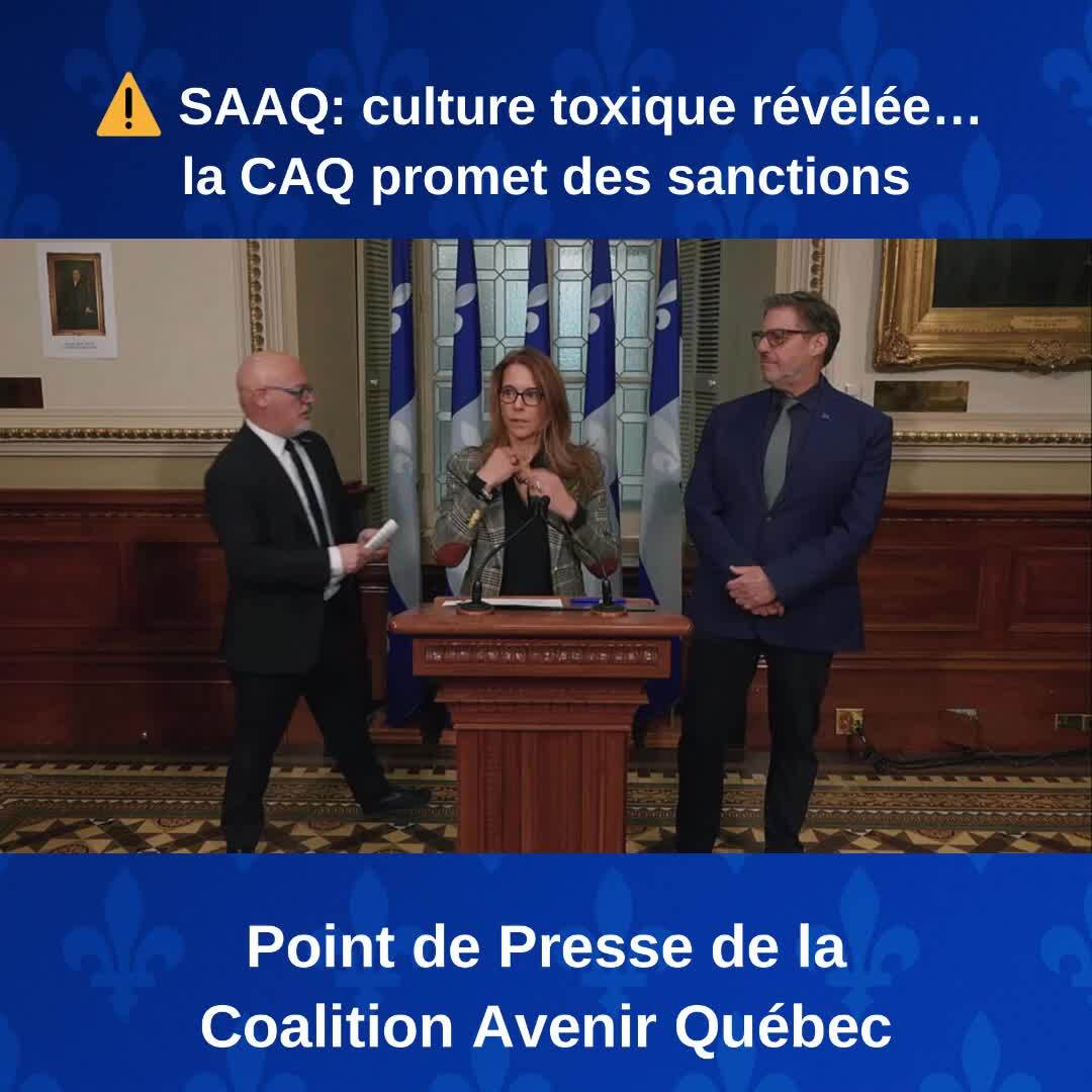 CAQ: la direction de la SAAQ aurait menti; Québec annonce comité de ...