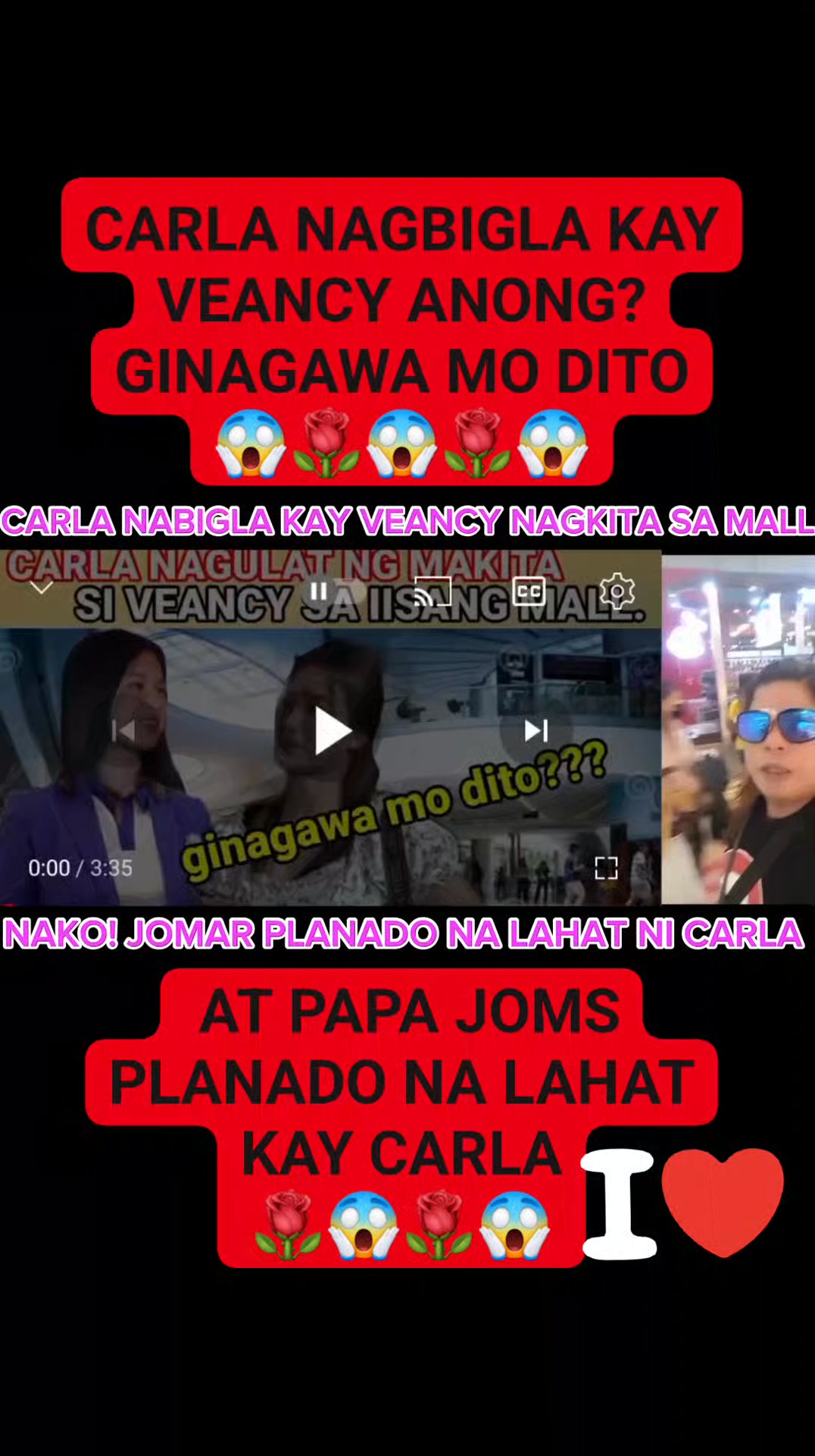 CARLA NAGBIGLA😱🌹 KAY VEANCY ANONG? GINAGAWA MO😱🌹 DITO AT PAPA JOMS ...
