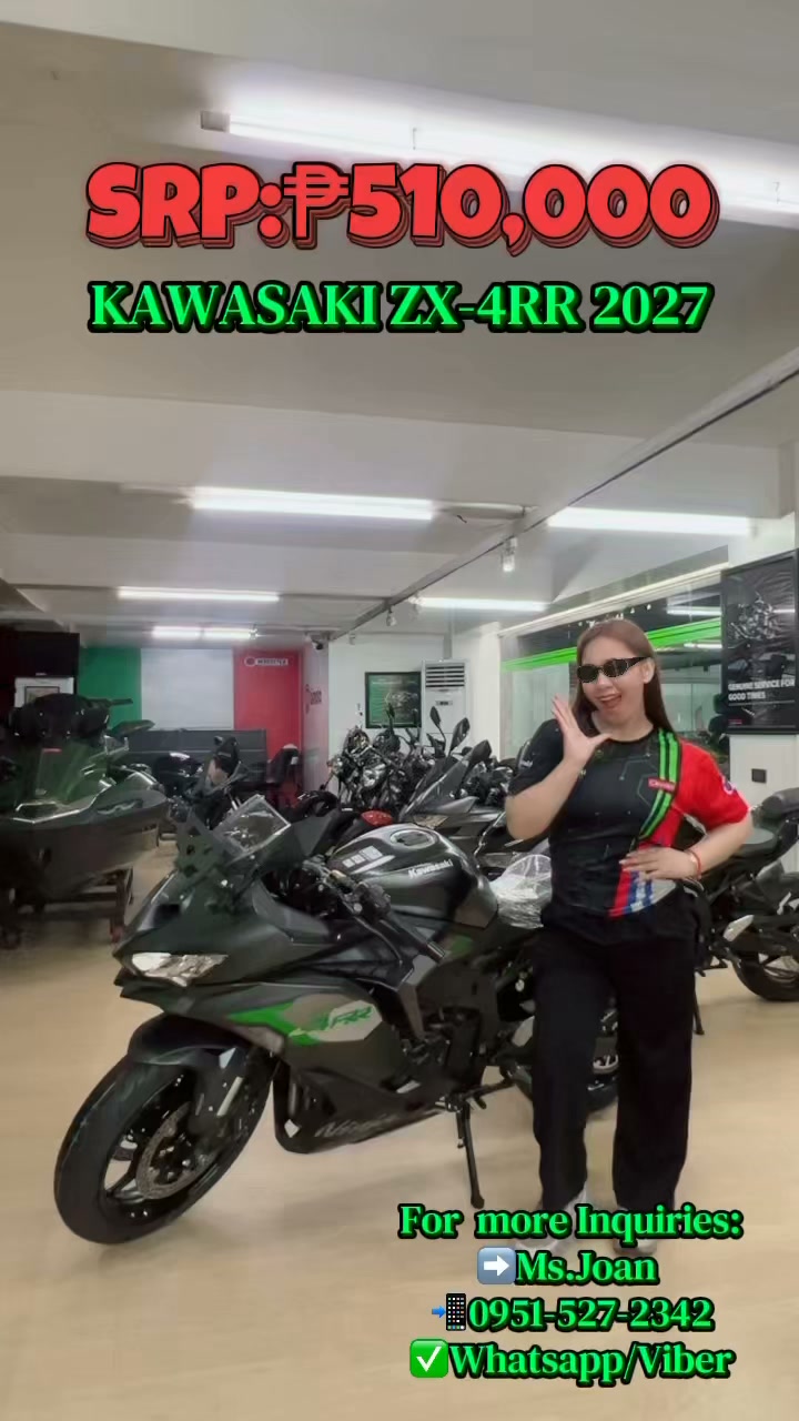 KAWASAKI ZX-4RR 2027 SRP:₱510,000 For more Inquiries: ➡️Ms.Joan
