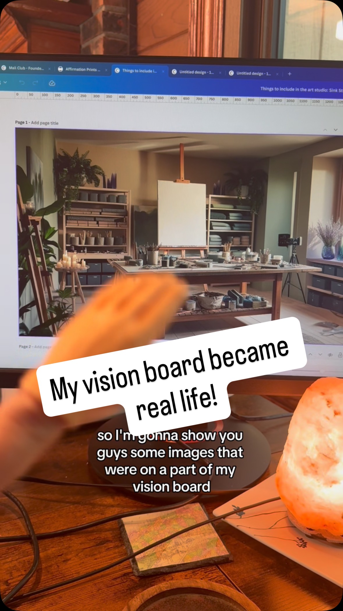 I stumbled on some old vision board photos today (from 10 months ago ...