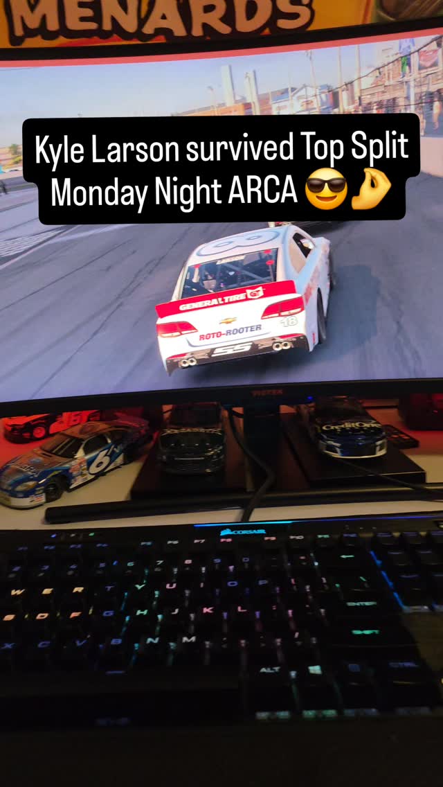Larson showed up! #nascar #racinggame | Gavin Ropchan | Facebook