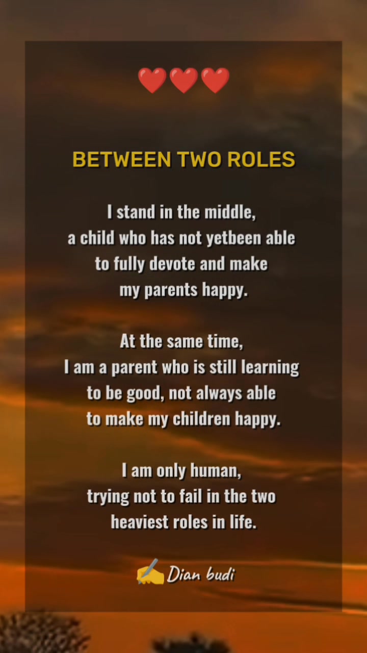 Standing between two generations. Learning to be a devoted child, while ...