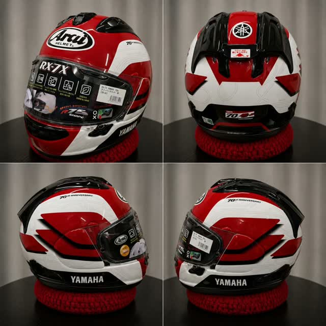 🏍️🔴⚪ Arai RX-7X YAMAHA 70th Anniversary 💙 Arai 旗舰级全罩赛道