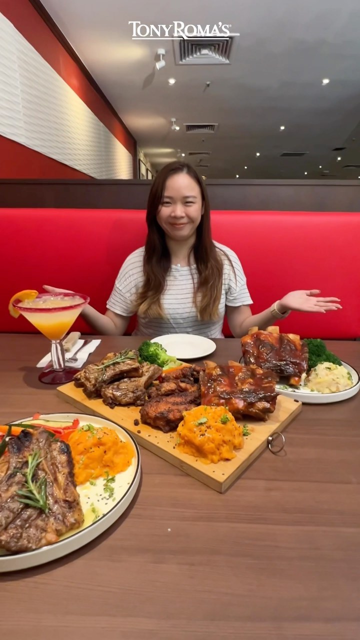Proudly showing off my food — all from Tony Roma’s limited time ...