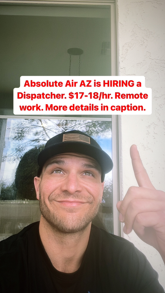 Absolute Air AZ is HIRING a dispatcher. Starting at $17-18/hour. Remote ...
