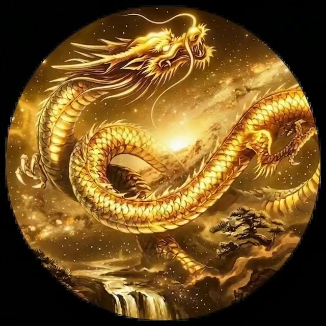 黄金色の神龍 昇龍する】 「ついに完成しました。黄金色に輝く龍神様