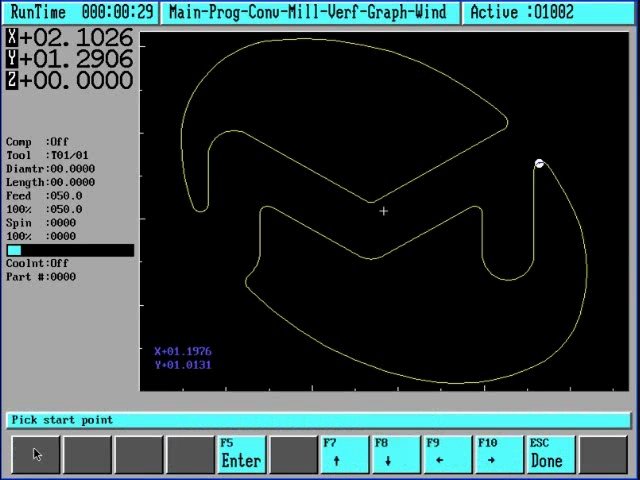 A feature of the Milltronics 7200 control is the ability to import CAD ...