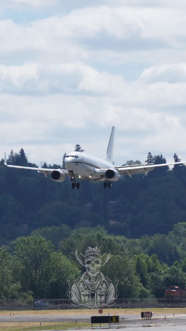 U.S. Navy C-40 Clipper Landing At Boeing Field United States Navy