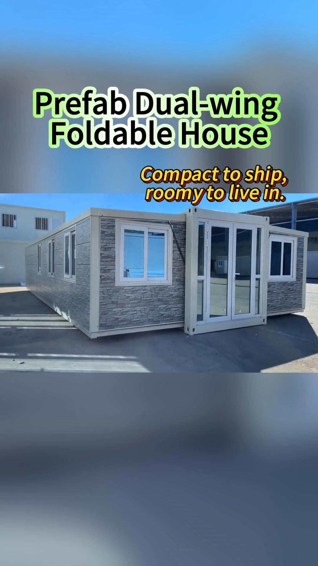 Dual-wing Tiny Foldable Box #foldinghouse #tinyhouse #foldablehouse # ...