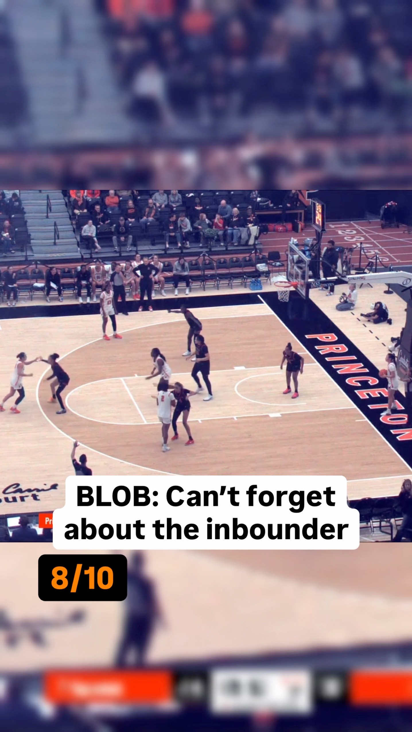 Princeton out of bounds set for the inbounder. | Kyron Stokes | Facebook