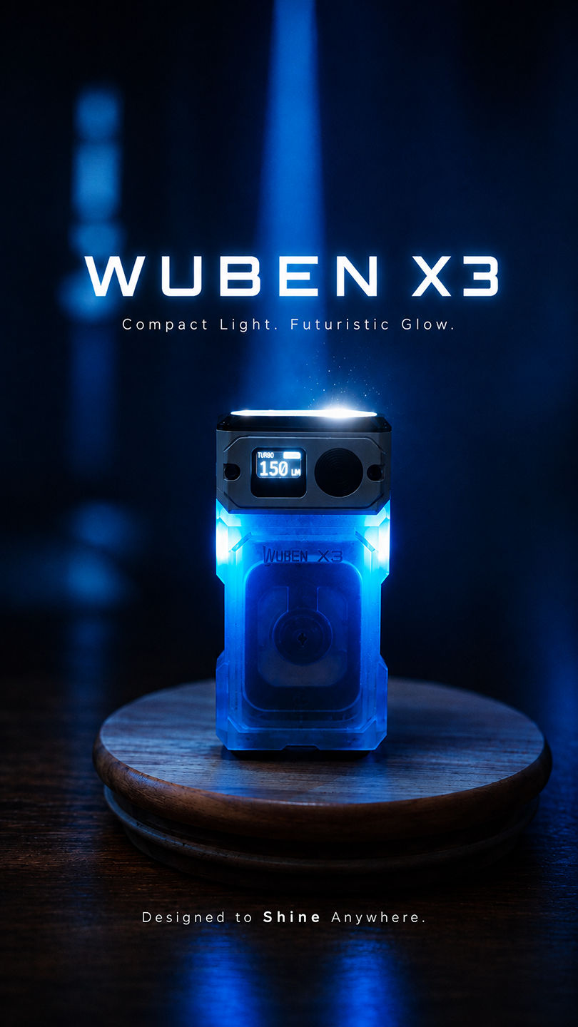 WUBEN - The white version of the X3 can glow in the dark