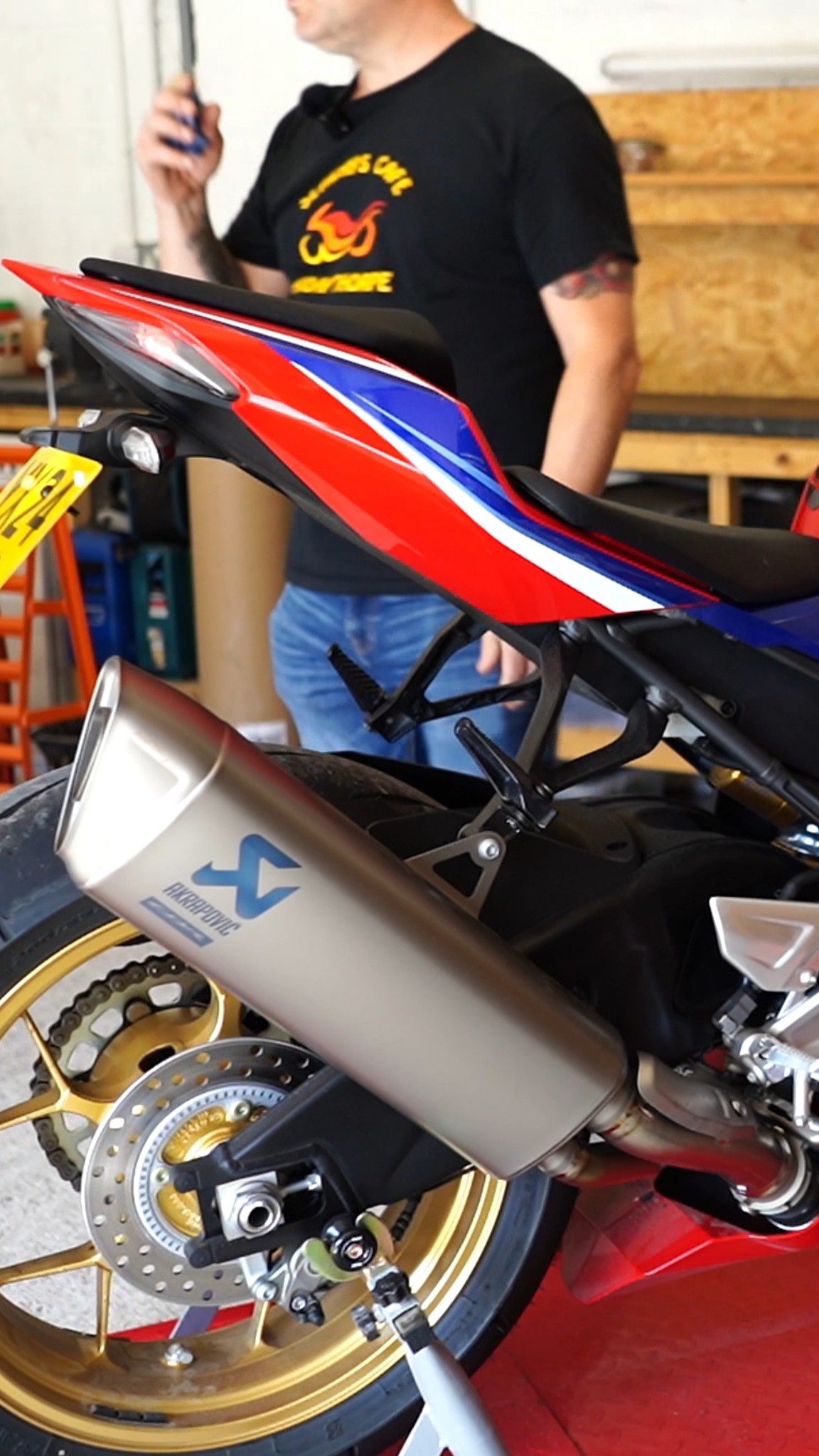 The Honda CBR1000RR-R equipped with our GP1R slip-on exhaust