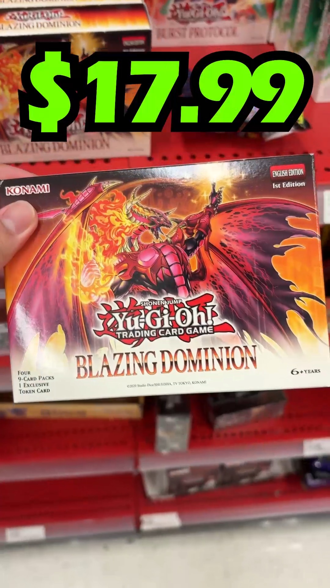 Blazing Dominion booster pack update with 7 cards remaining