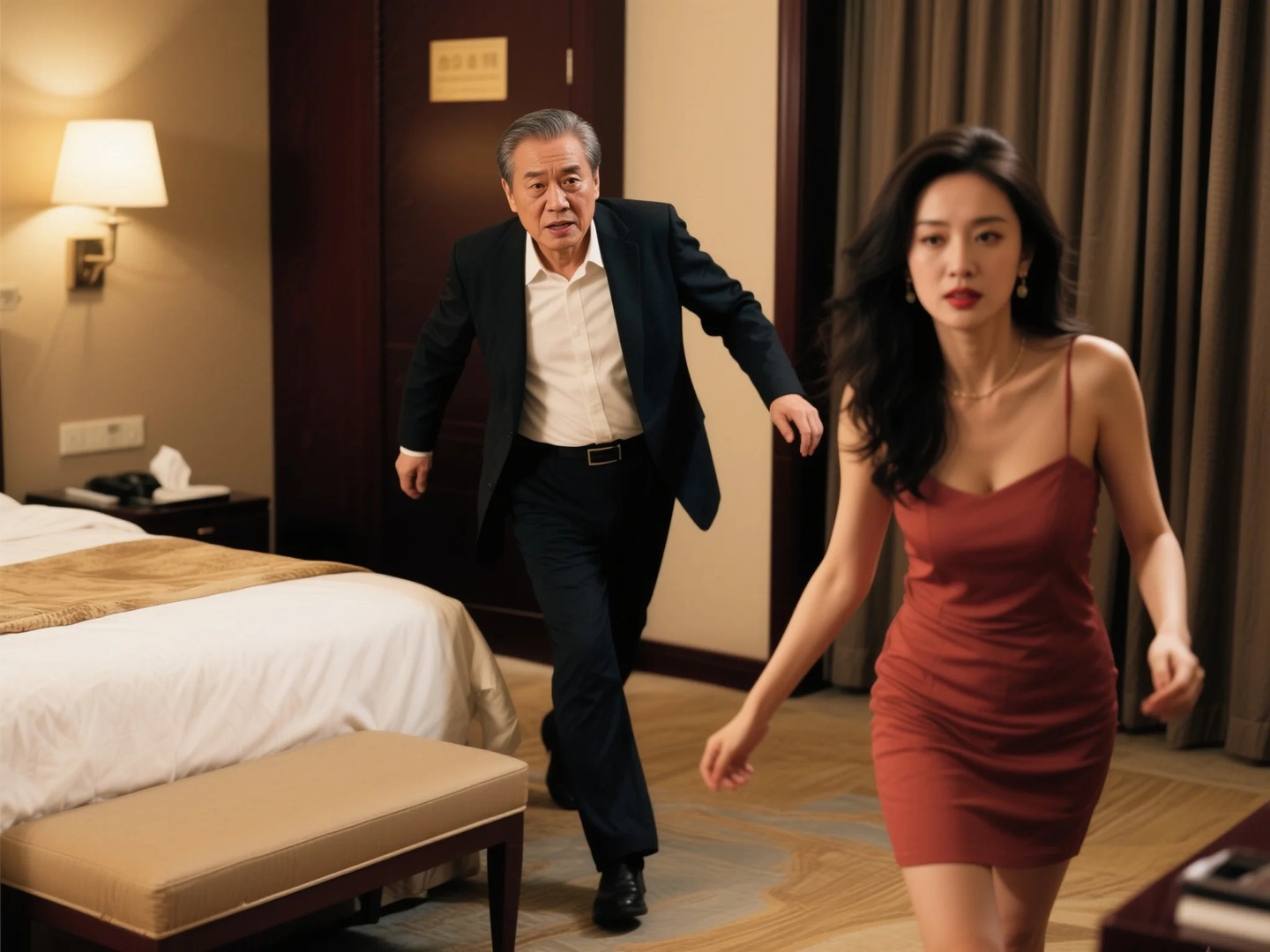 60 The scheming girl followed the boss to the hotel after breaking up ...