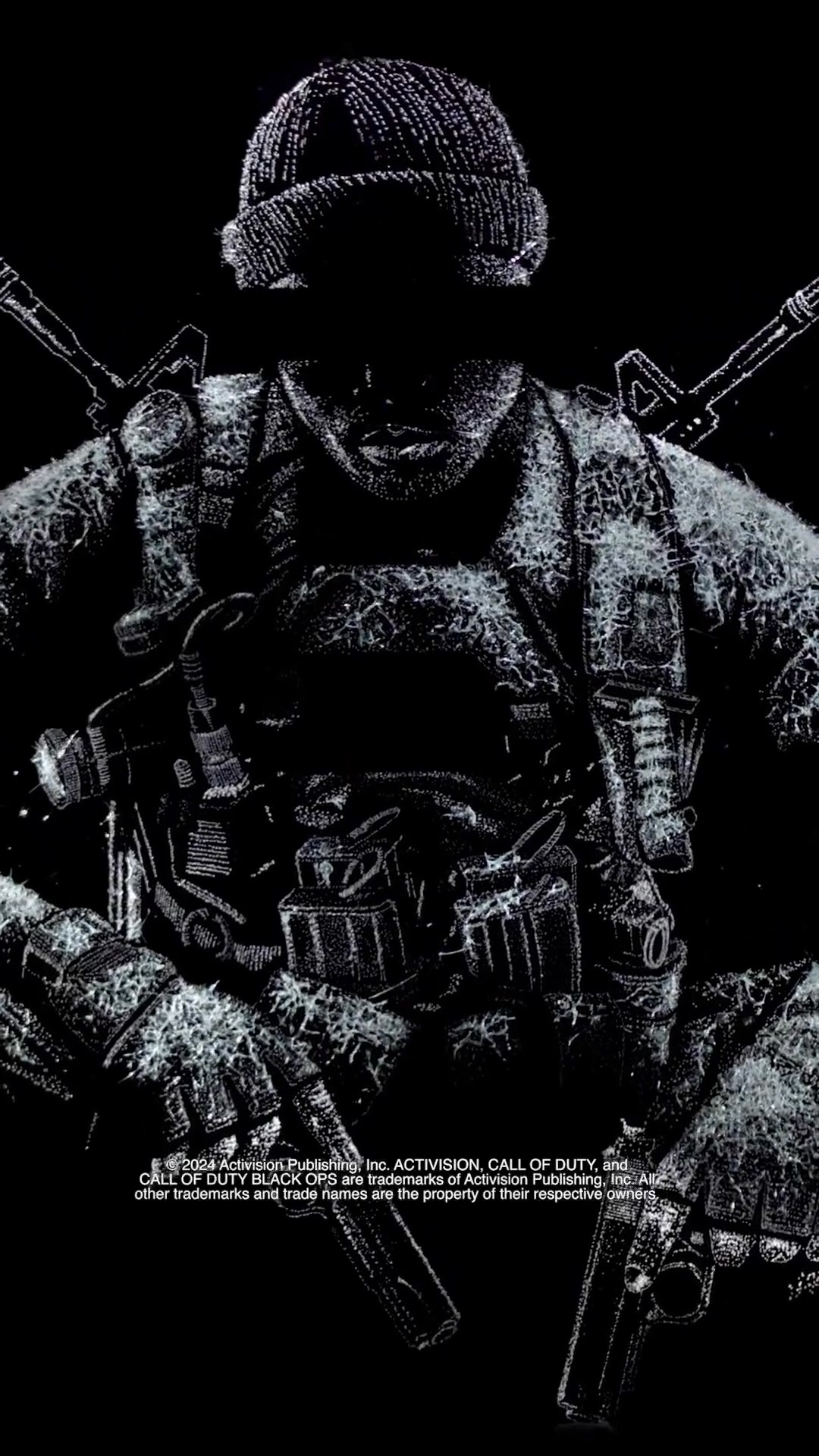 Black Ops 6 Key-Art broken into glass - Mystery Character Main