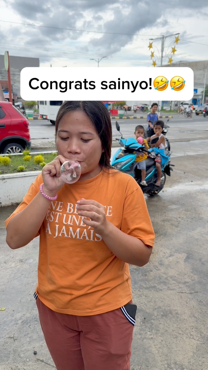 Congrats sainyo!🤣🤣 #plasticballoon #bringmechallenge # ...