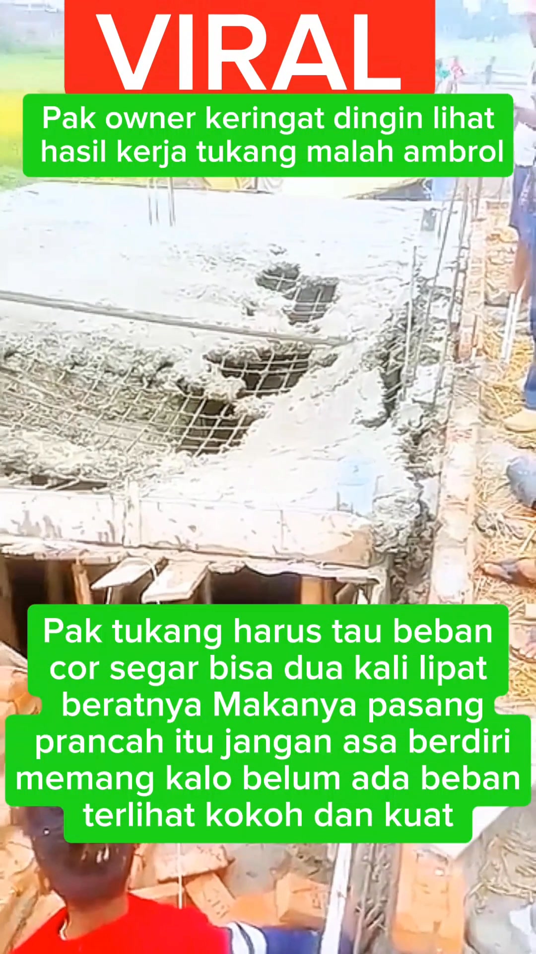 Pak owner keringat dingin lihat hasil kerja tukang malah ambrol #jobs # ...