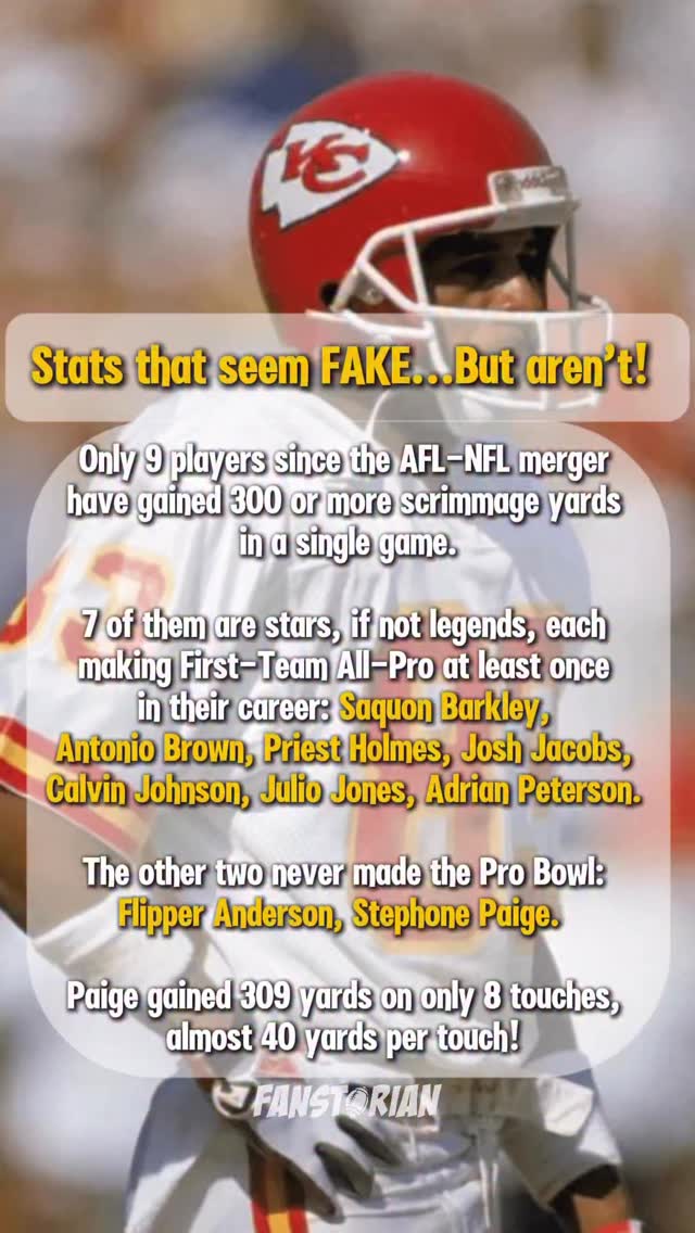 Stats that seem fake…but aren’t. 300+ yard scrimmage games. #nfl # ...