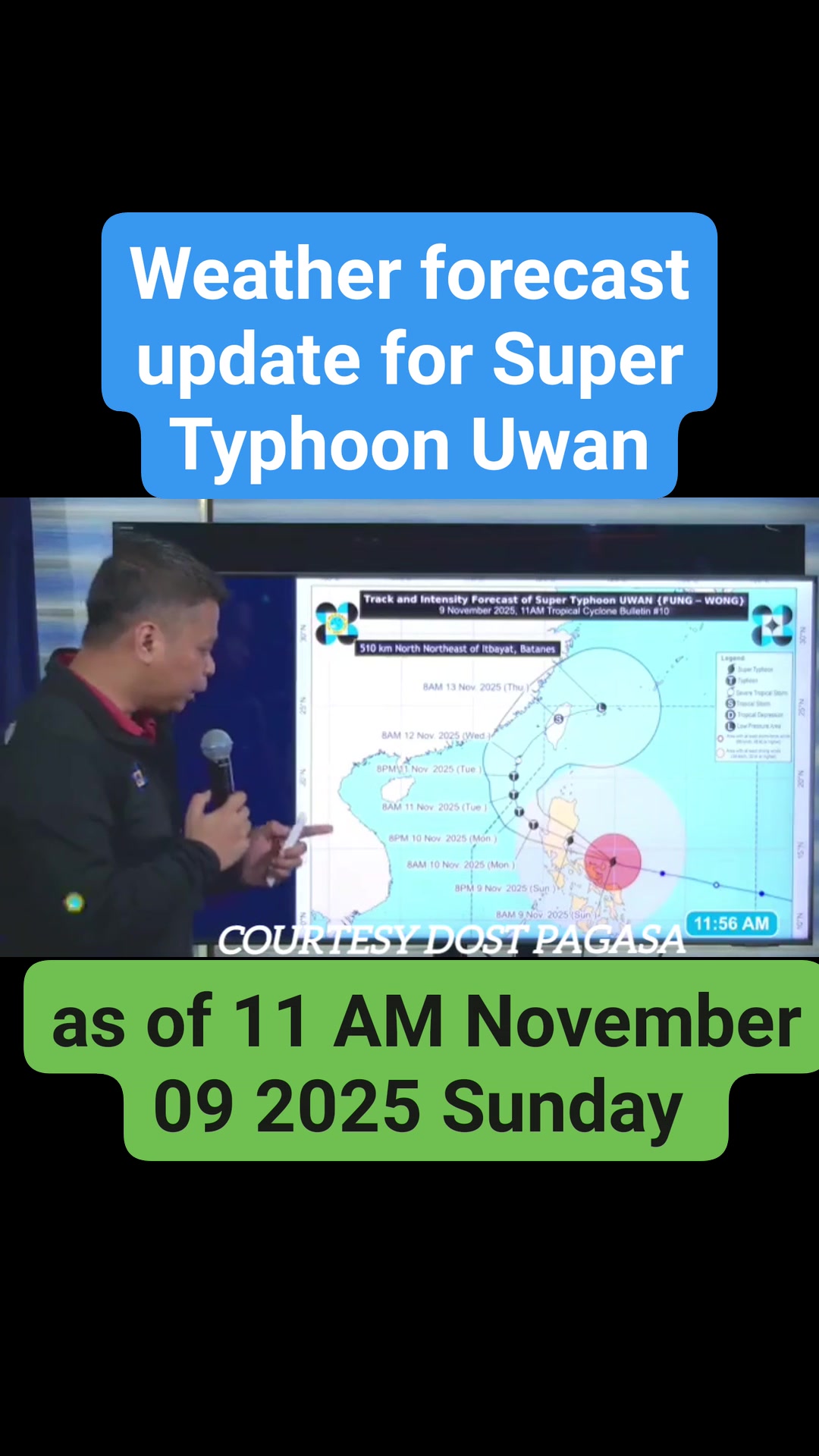 PAGASA Weather forecast update for Super Typhoon #UwanPH #WeatherUpdate ...