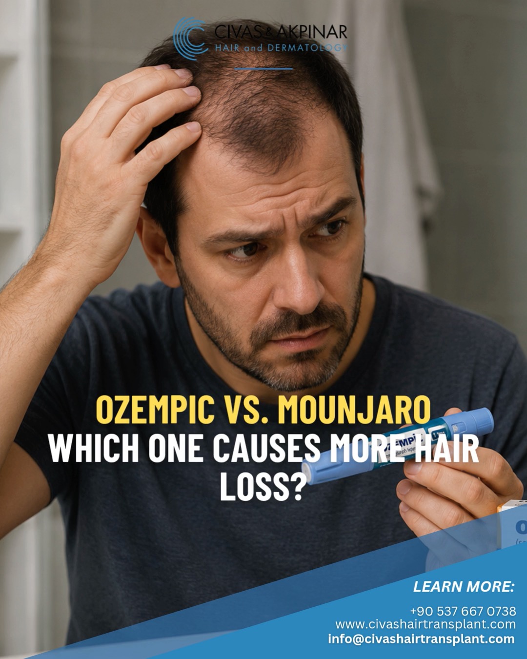🌟Which Causes More Hair Loss: Ozempic or Mounjaro?🌟, Some people report more noticeable hair shedding while using Mounjaro (tirzepatide) than Ozempic (semaglutide). But is the medication itself 