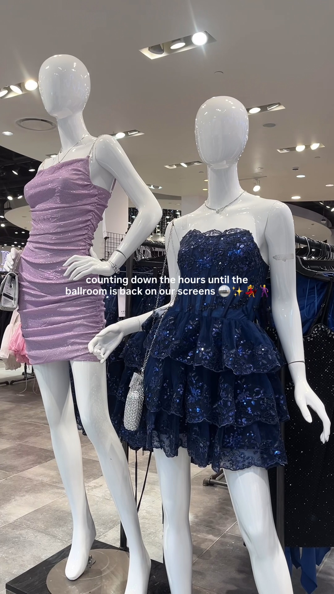 formal dress stores in woodfield mall Ballroom approved fits for the 2 night premiere! 🪩💃 #ShopWoodfieldMall | windsor prom dresses