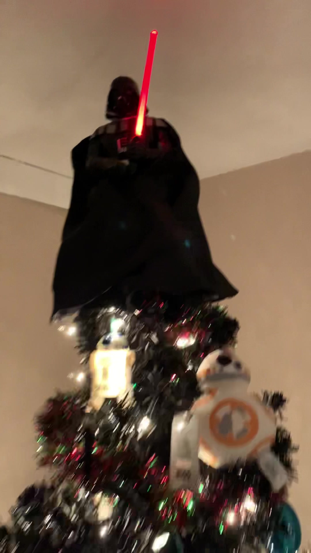 Darth Vader Christmas tree for Star Wars display