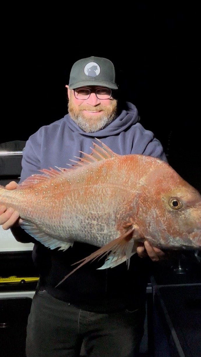 First Snapper fish in Haku has paid off Loving the new simrad Nss4 ...