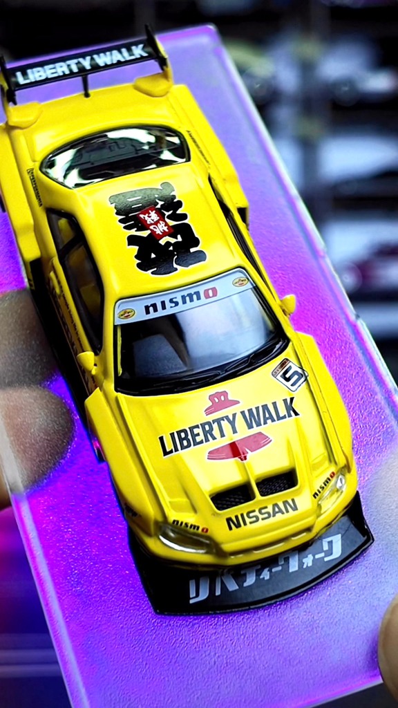Yellow never looked this wild. The latest MINI GT Nissan LB-ER34