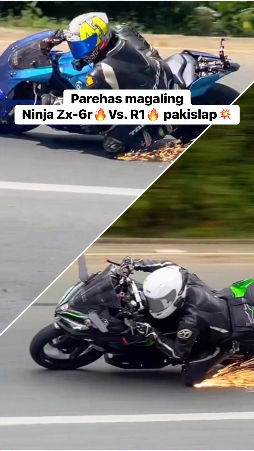 Ninja zx-6r vs. r1 pakislap💥🔥 | Jenlex | Facebook