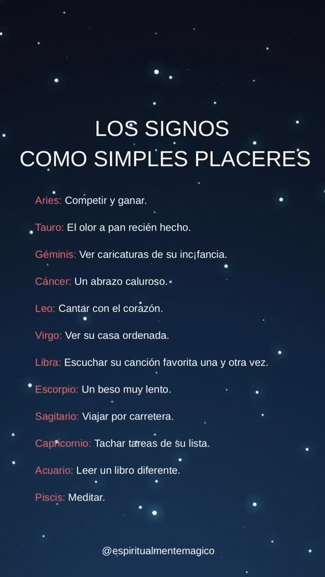 Aquí te compartimos : ️Los signos como simples placeres ️El lado oscuro ...