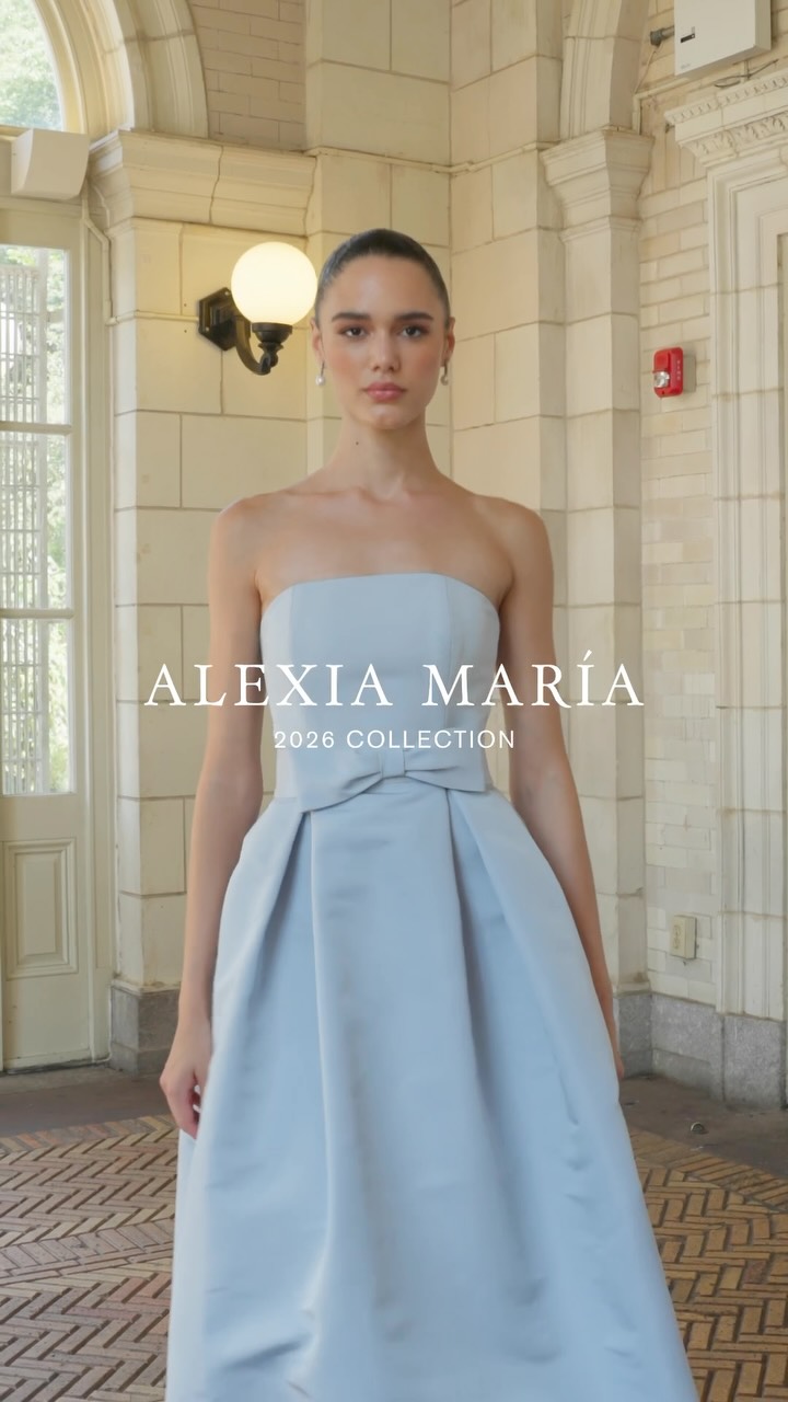 Where elegance unfolds 🩵 The Alice Ball Gown with Removable Bow Belt combines sculptural volume with our signature removable bow belt for a silhouette that is both classic and unforgettable. 