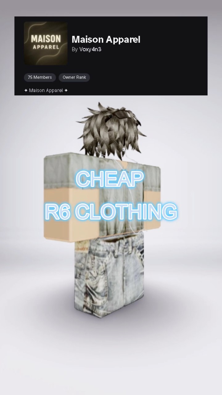 Cheap r6 outfit ideas #robloxreels #robloxfyp #robloxclothing # ...