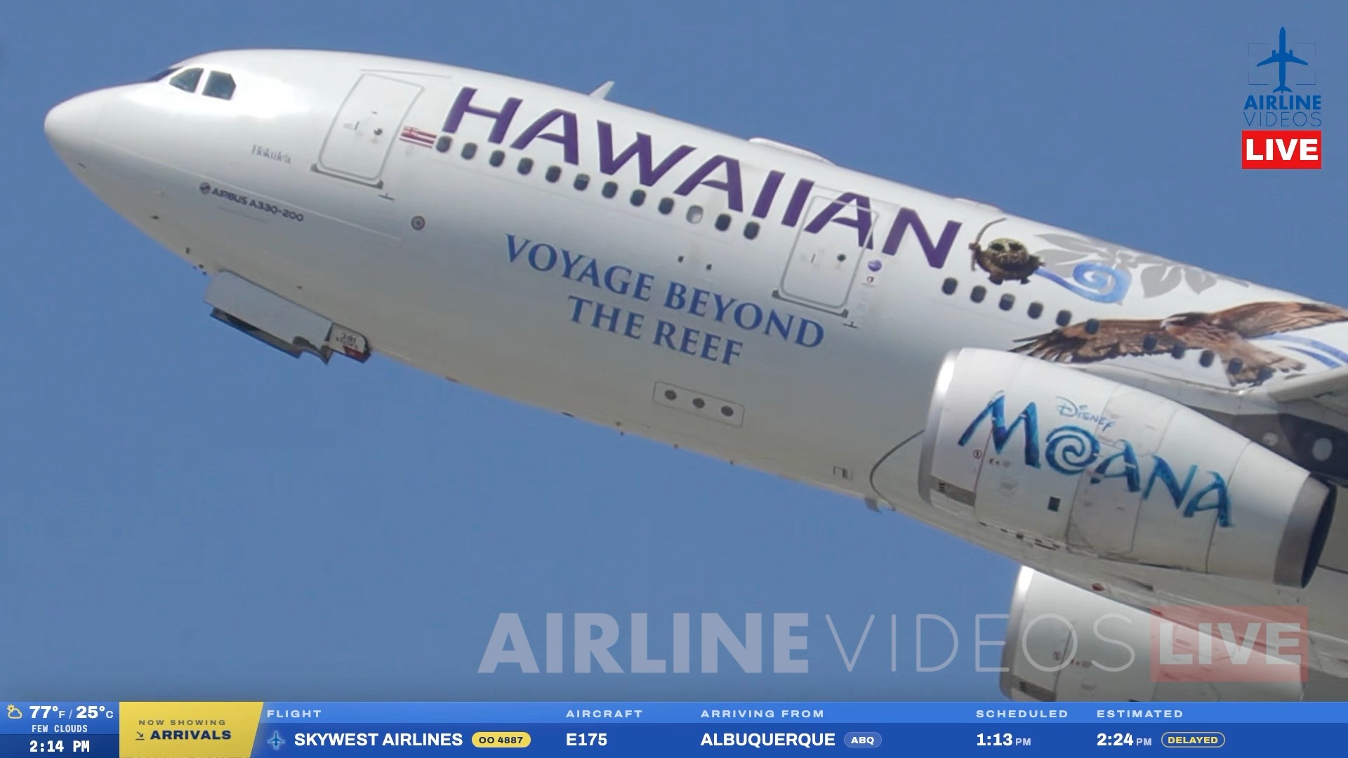 🌺 Hawaiian Airlines' Airbus A330-200 wearing the special Moana