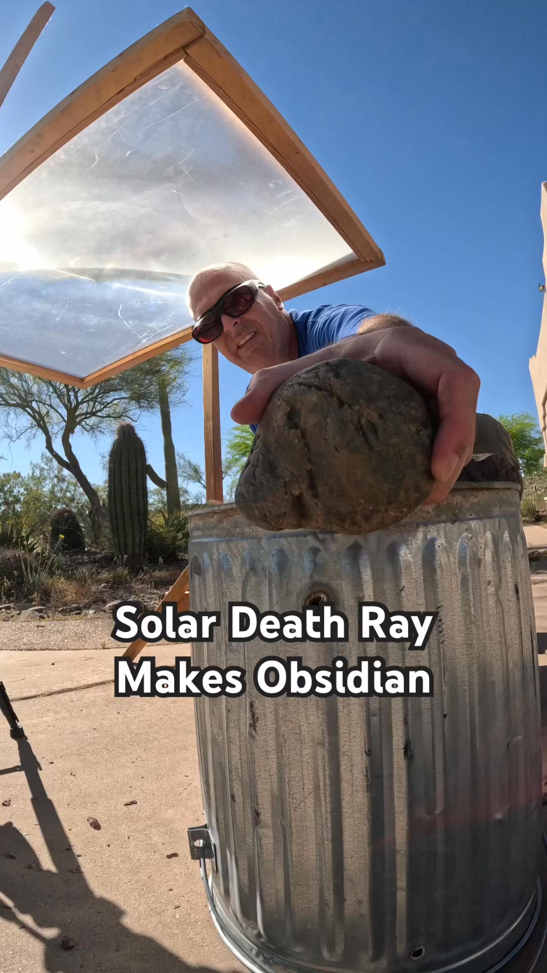 Giant lens melts rock into obsidian #experiment #solar #minecraft | Sam ...