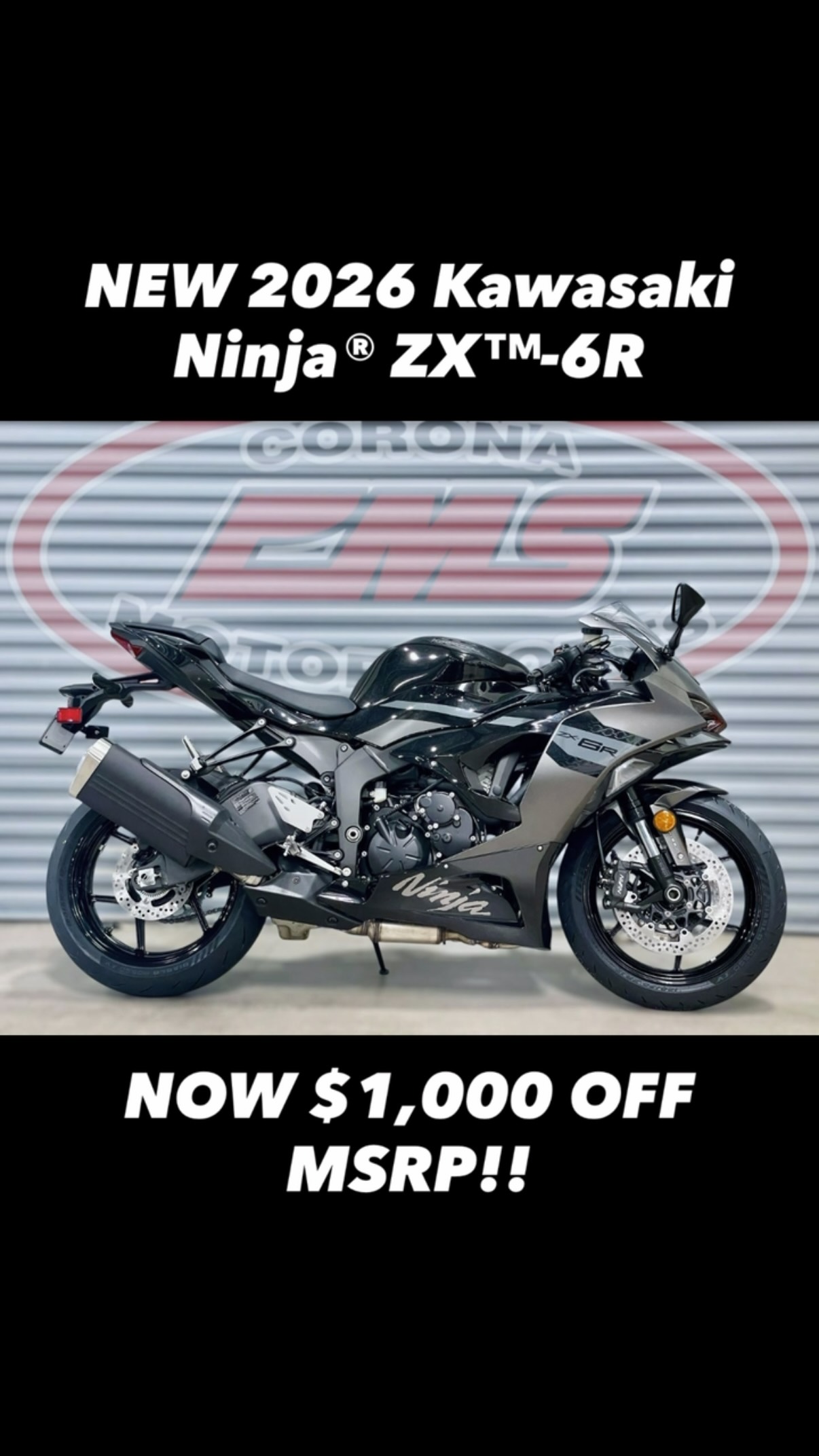 🚨SPECIAL PROMO🚨2026 Kawasaki Ninja ZX-6R ABS! 🏁 Unleash pure