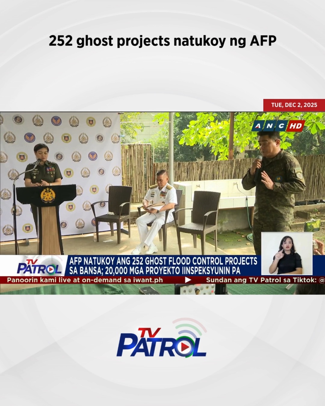 252 ghost projects natukoy ng AFP #TVPatrol | ABS-CBN News | Facebook